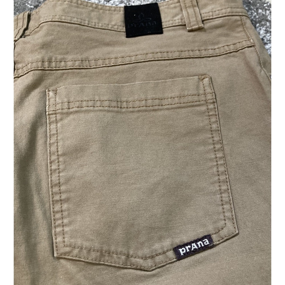 Prana Slim Fit Pants Mens 33 Brown Organic Cotton Blend Stretch 5-Pocket - Picture 9 of 10